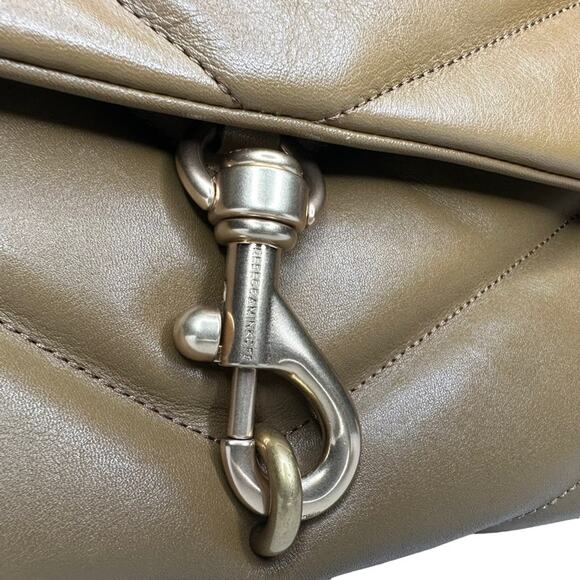 Rebecca Minkoff Military Leather Edie Maxi Chain Shoulder Bag - Picture 6 of 12